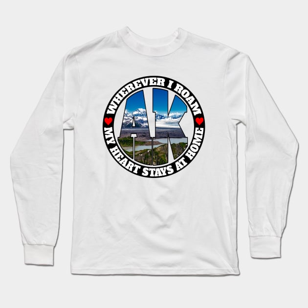 Heart Stays Home - Alaska Long Sleeve T-Shirt by DonDota